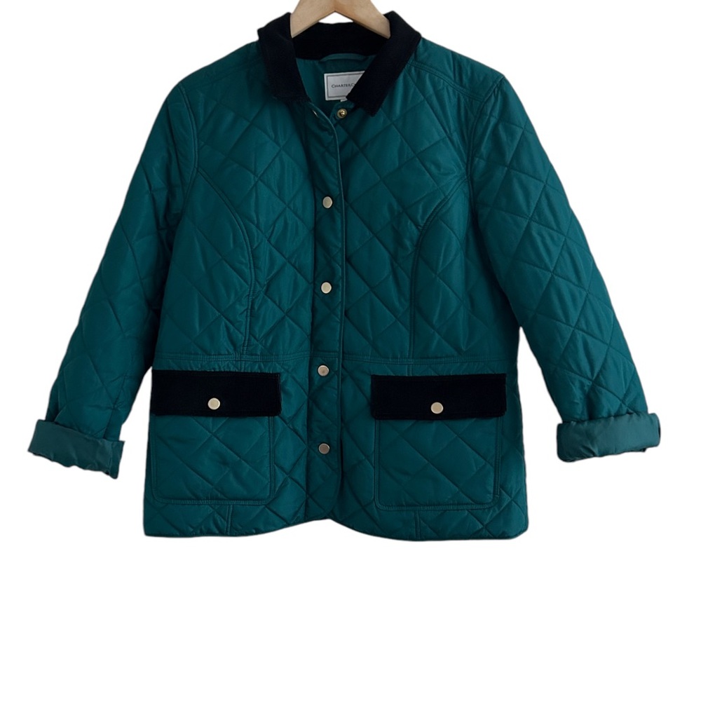 Charter Club Quilted Corduroy Trim Jacket (PL) - Picture 7 of 16